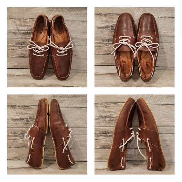 Born Brown Leather Boat Shoes - Picture 2 of 14